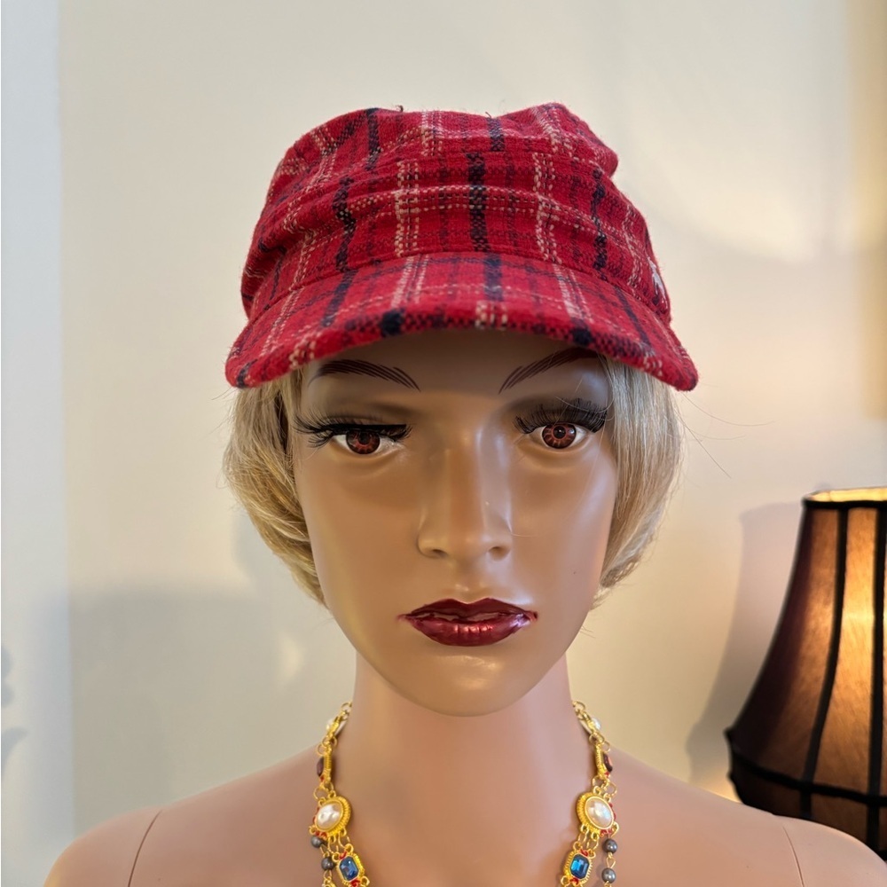 Red Plaid Cap by - Picture 5 of 9